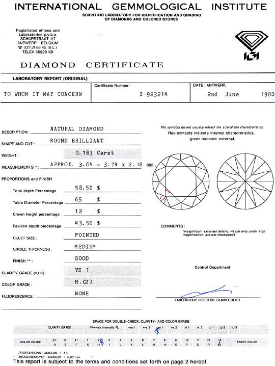 Foto 9 - Diamant 0,18 Brillant IGI Gutachten Wesselton Weiss VS1, D6324