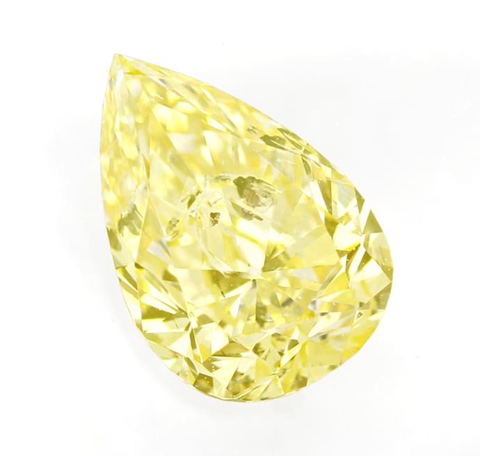 Foto 2 - Pear Cut Diamant 0,50ct Fancy Intense Yellow GIA, D6835