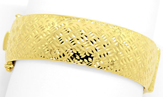 Foto 1 - Dekorativer Gold-Armreif Diamantschnitt Muster, K2631