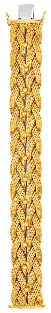 Foto 3 - Gelbgoldarmband, Strumpf Zweifach Geflochten 18K, K2925