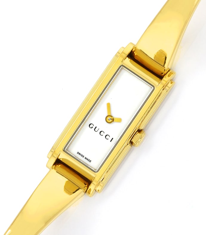 Foto 2 - Gucci Damenuhr Spangenarmband vergoldet, Q3001