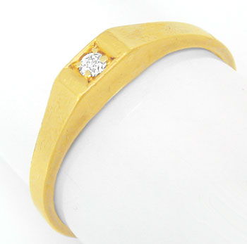 Foto 1 - Gelbgold-Ring mit Diamant / Brillant River 14 Karat/585, S0324