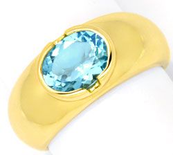 Foto 1 - Gold-Ring Grosser Blauer Topas Edelstein Gelb Gold, S2228