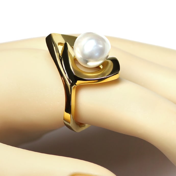 Foto 3 - Extravagantes Perlen-Schmuckset Ring Halsreif, S5470